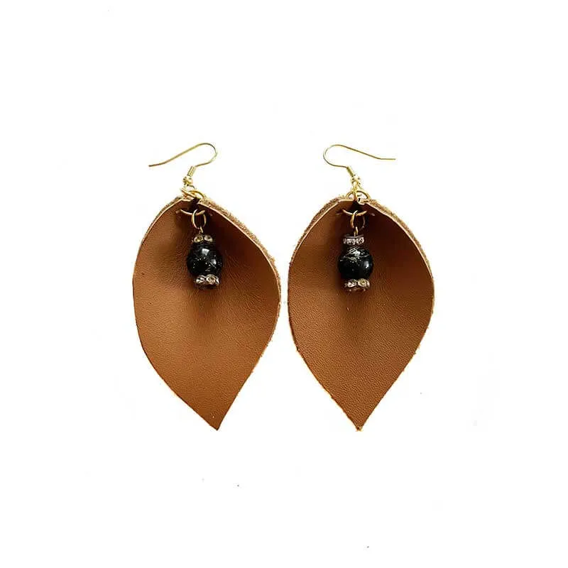 Leather Drops Earrings