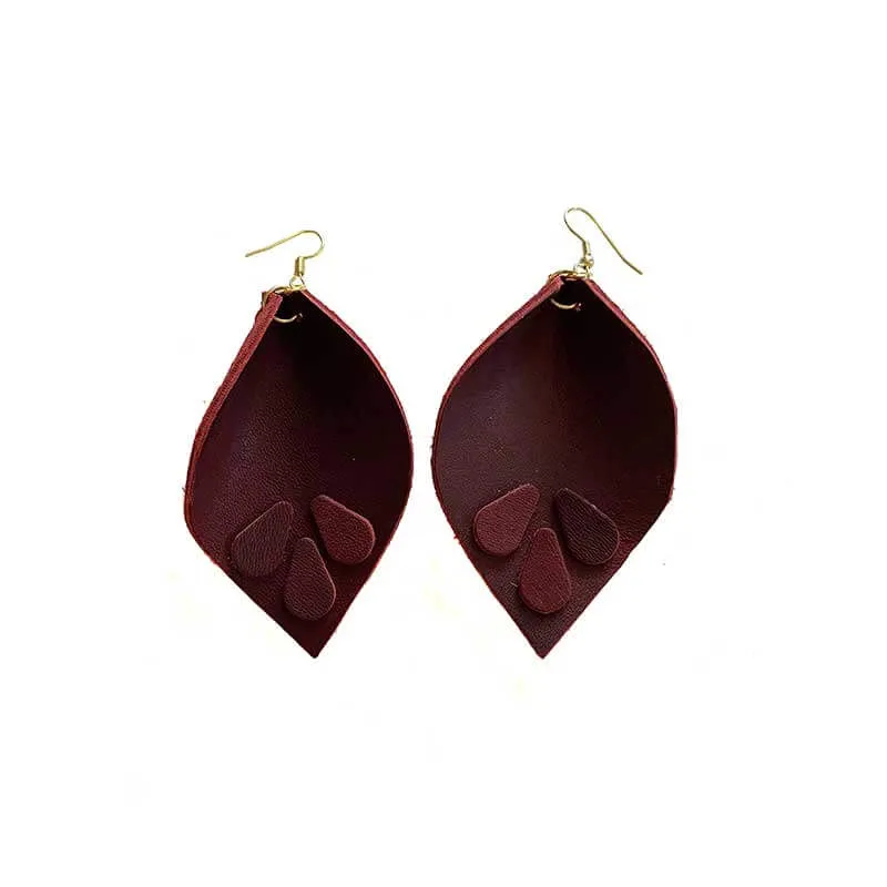 Leather Drops Earrings