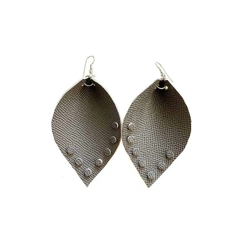 Leather Drops Earrings