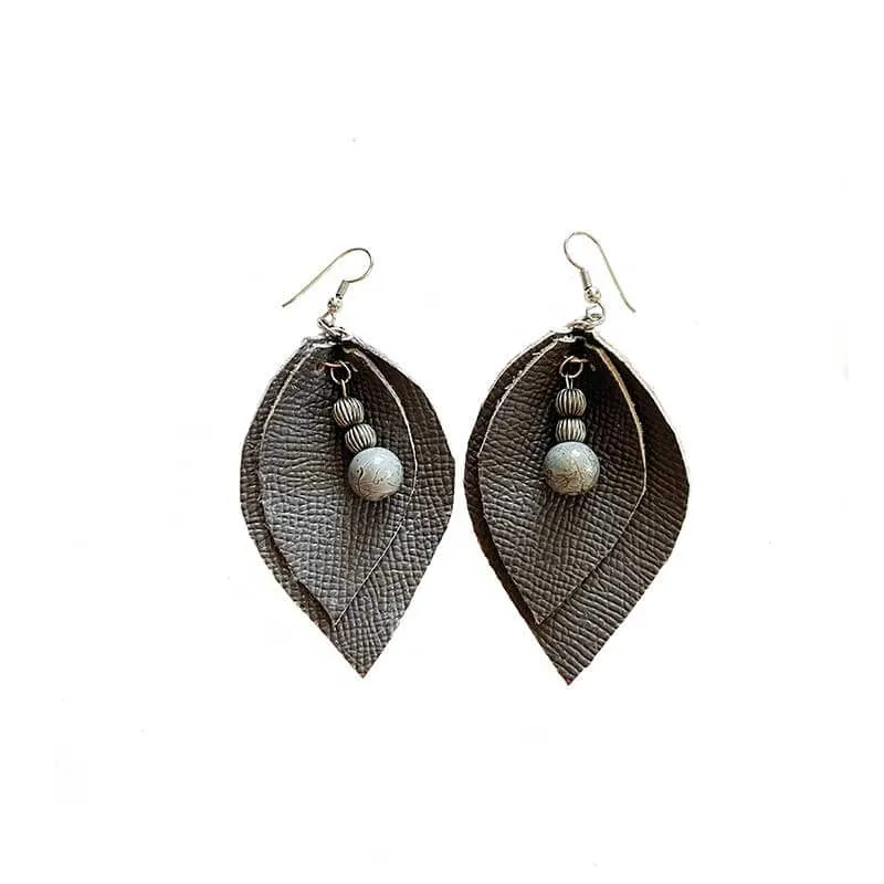 Leather Drops Earrings
