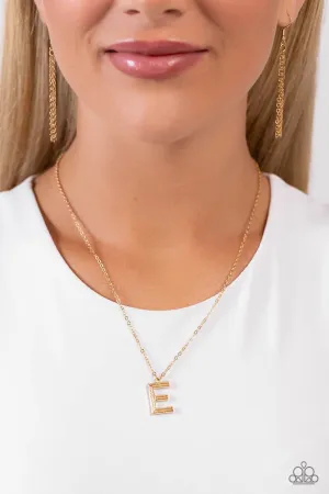 Leave Your Initials - E - Gold