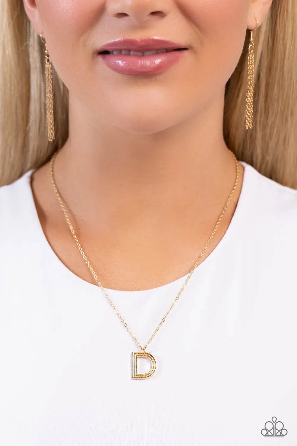 Leave Your Initials - Gold - D Necklace