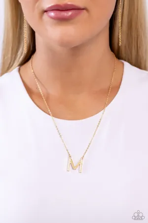 Leave Your Initials - M - Gold