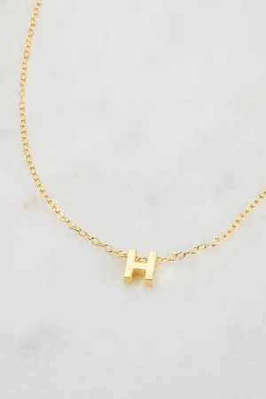 Letter Necklace H by Zafino- Gold