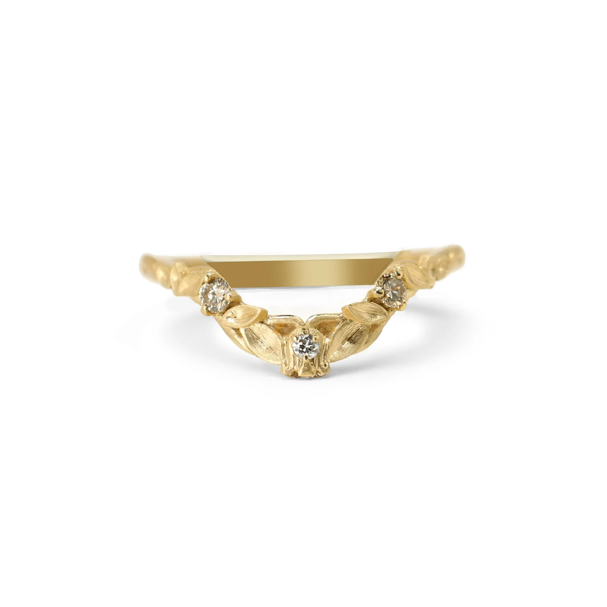 Lily Tulip Curved Diamond Ring Size 6