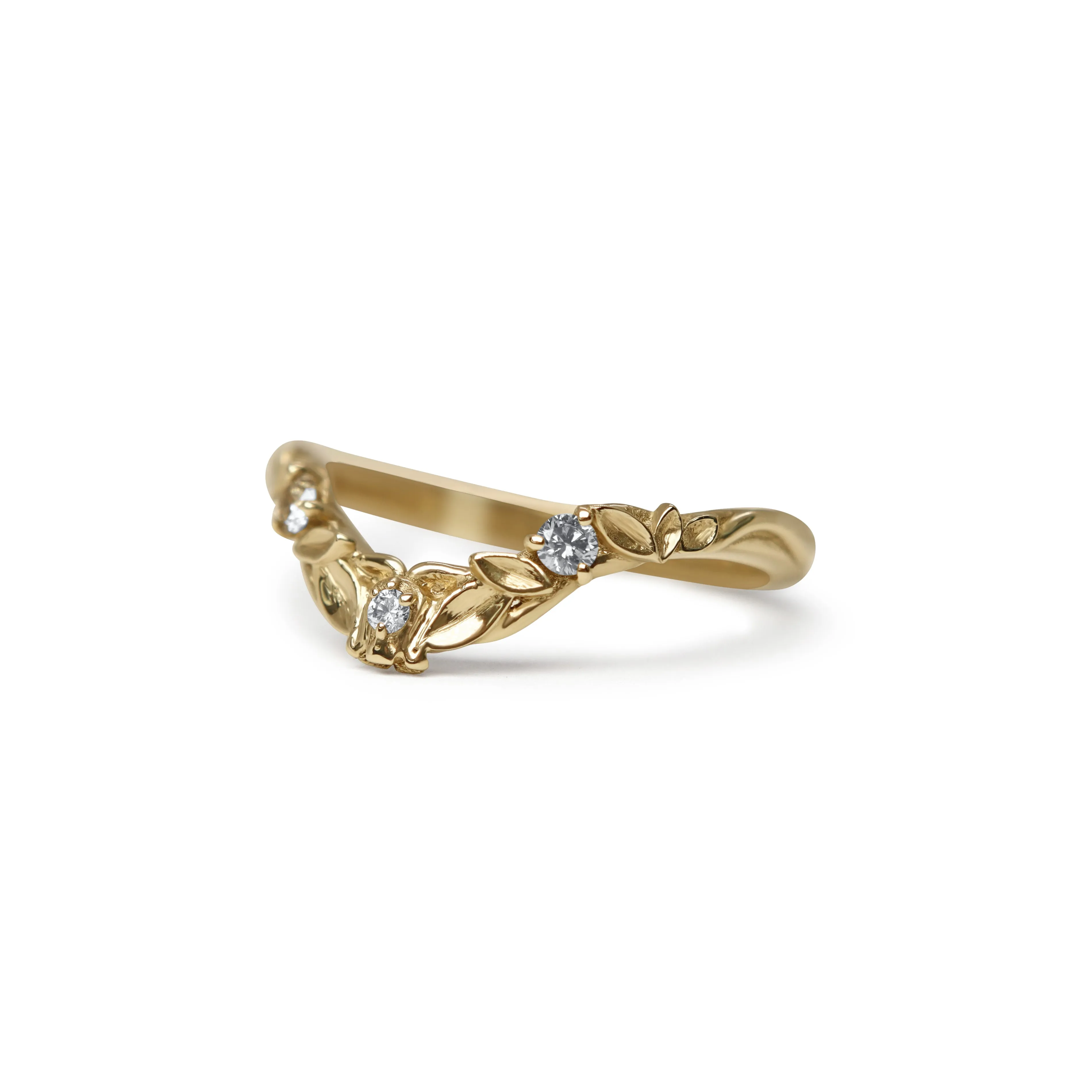 Lily Tulip Curved Diamond Ring Size 6