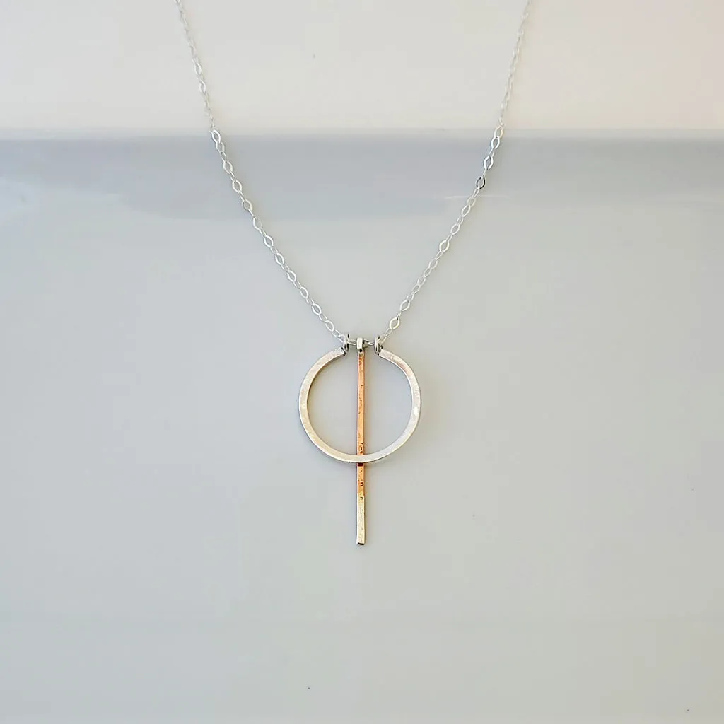 Linear Elegance, Two-tone - Necklace