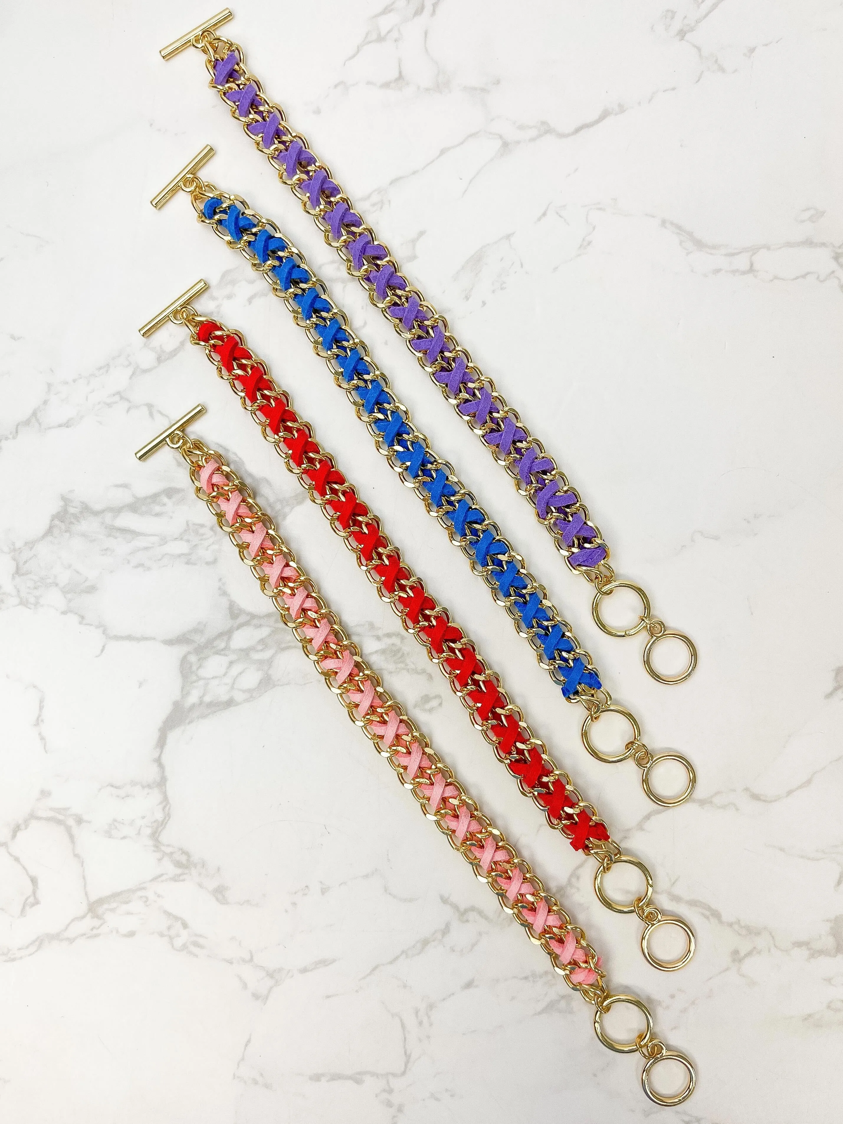 Link Toggle Bracelet - Purple