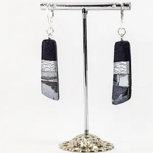 Long Strip Dangle Earring - Calacatta