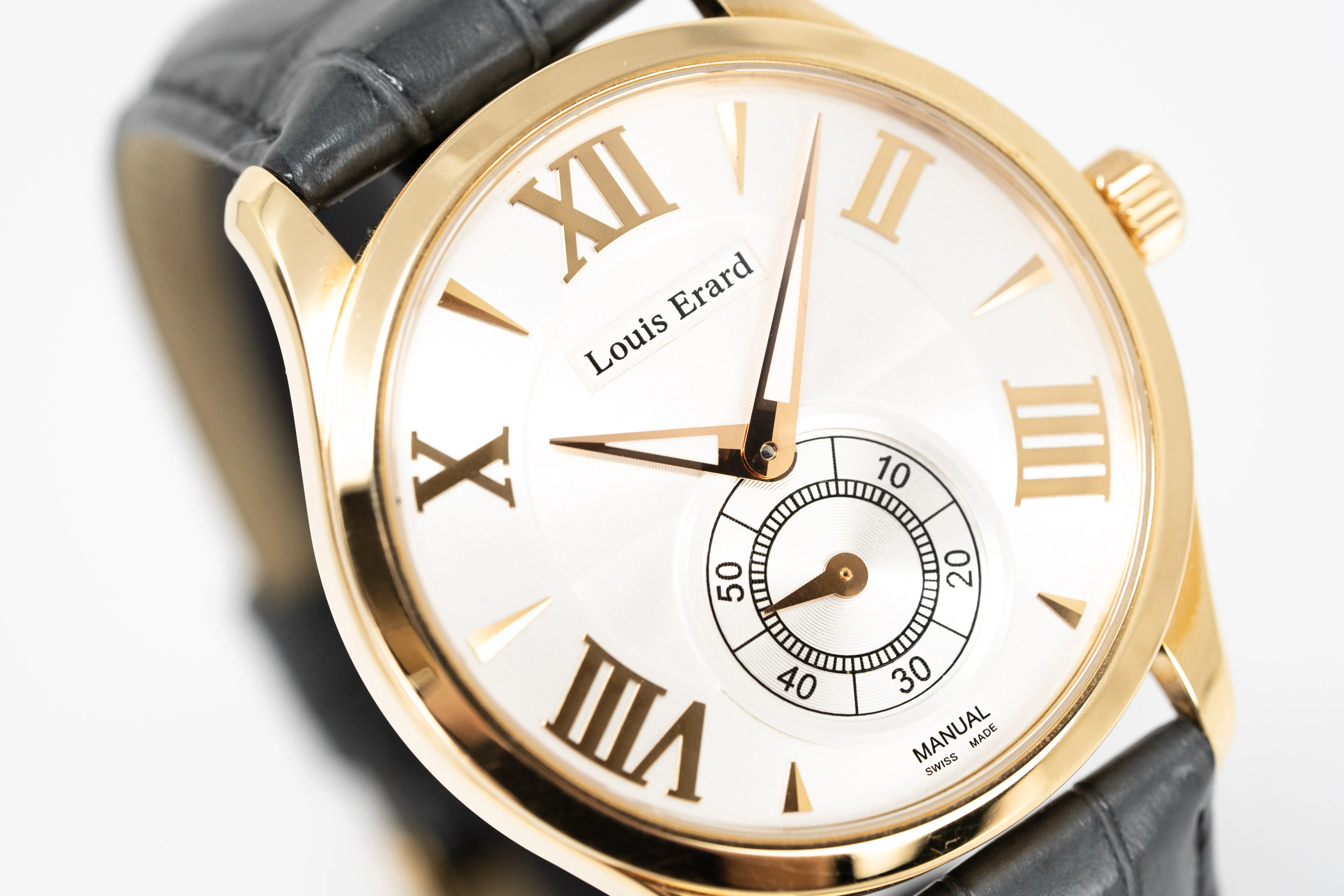 Louis Erard Men's Watch Mechanical 1931 18ct Rose Gold White 47207OR31.BAC02