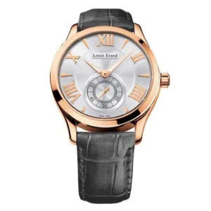Louis Erard Men's Watch Mechanical 1931 18ct Rose Gold White 47207OR31.BAC02