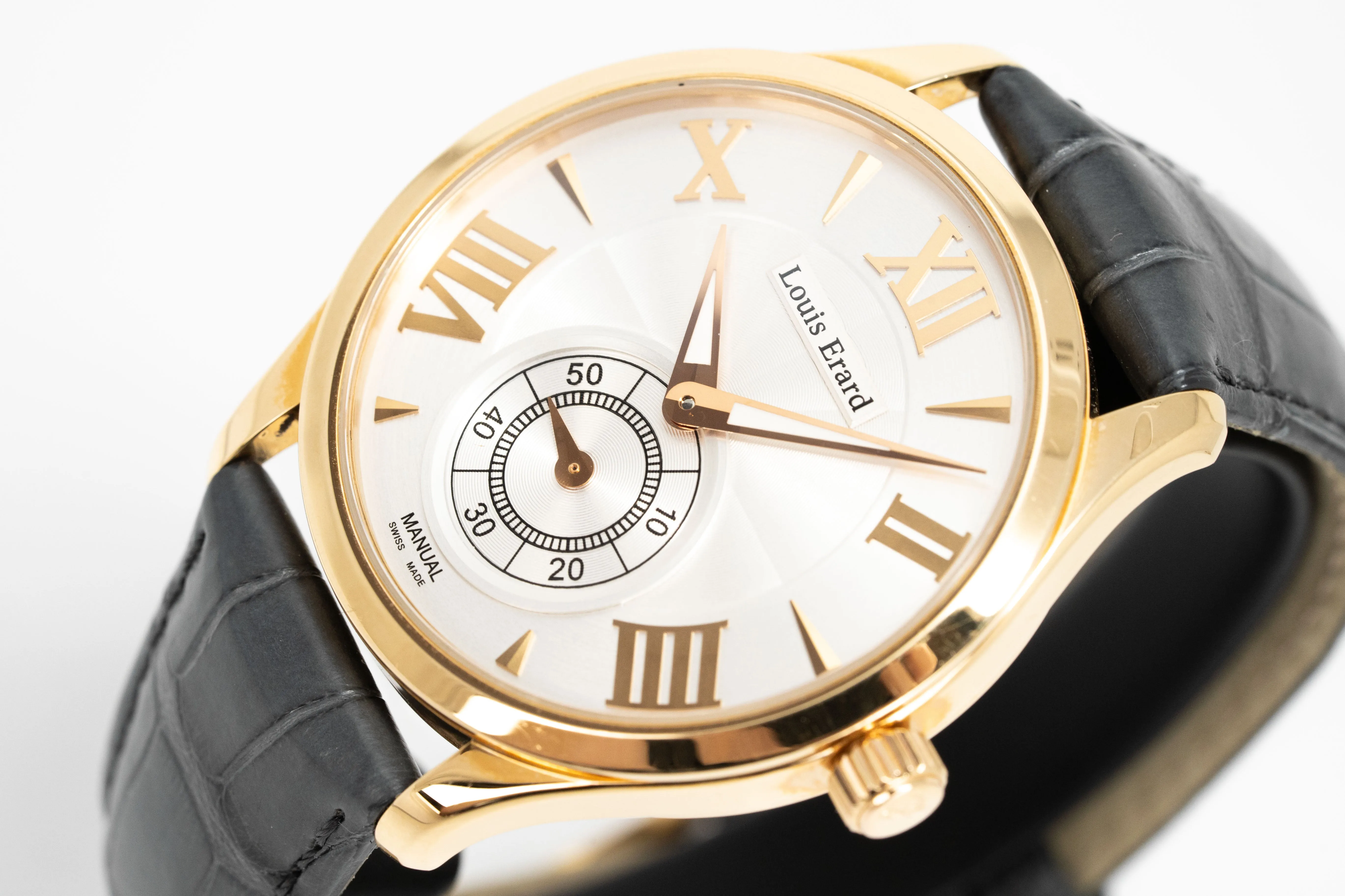 Louis Erard Men's Watch Mechanical 1931 18ct Rose Gold White 47207OR31.BAC02