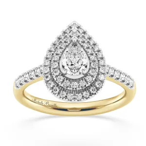 Love By Michelle Pear Shaped Solitaire Ring with 0.70ct of Diamonds in 18ct Yellow Gold