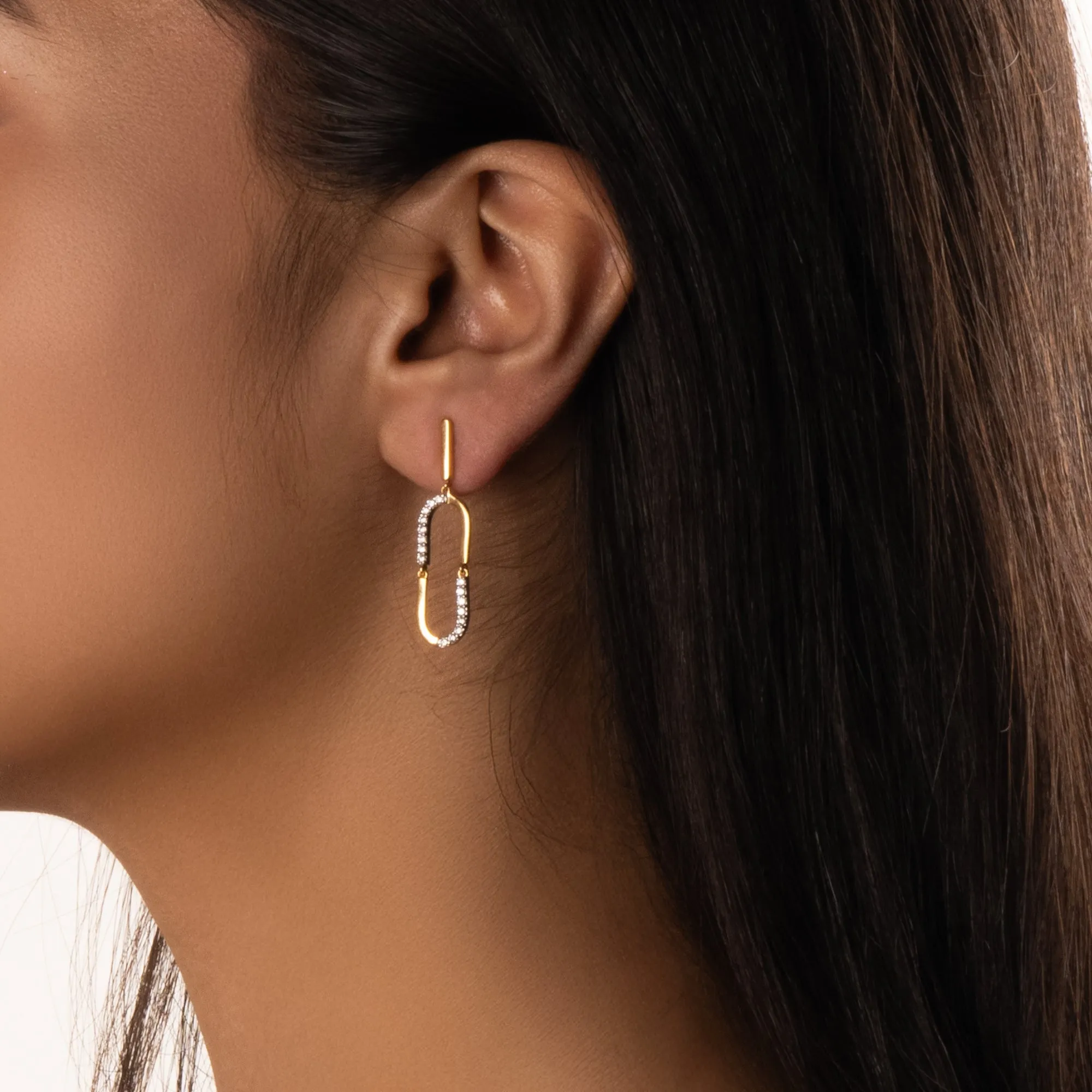 Lustre Loop Drop Earrings