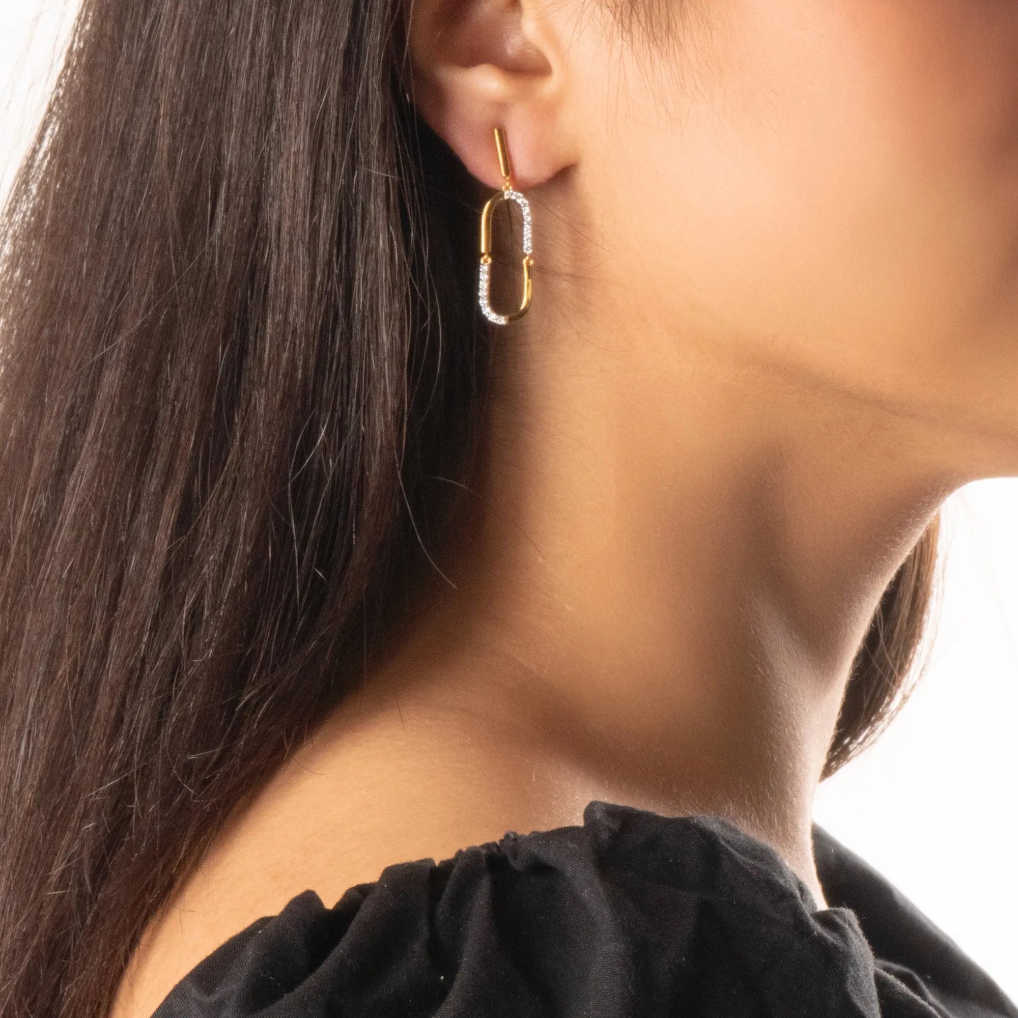 Lustre Loop Drop Earrings