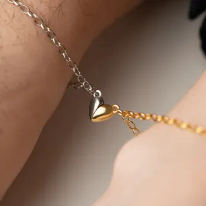 Magnetic Heart Couple Friendship Bracelet Set