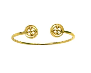 Medallion large bangle bracelet