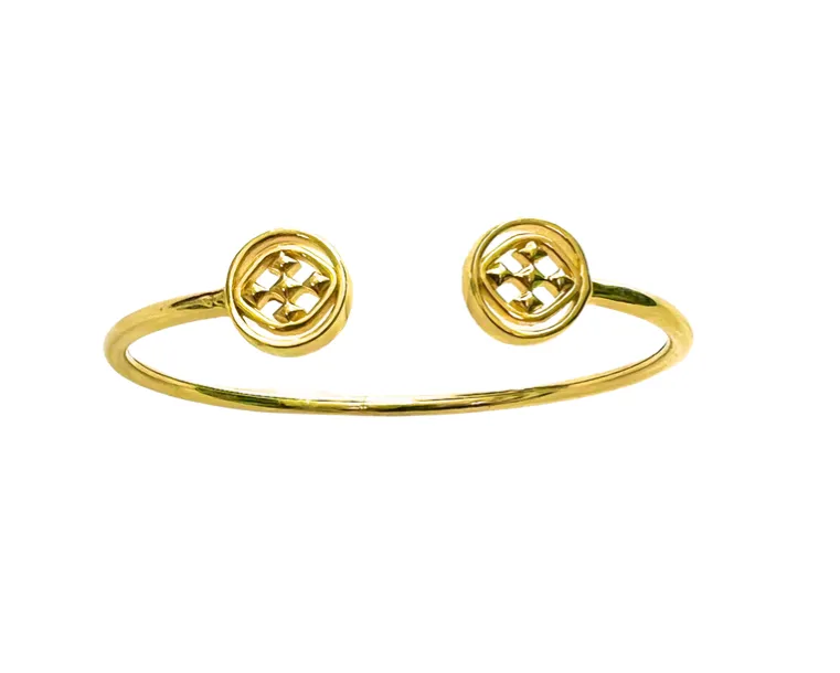 Medallion large bangle bracelet