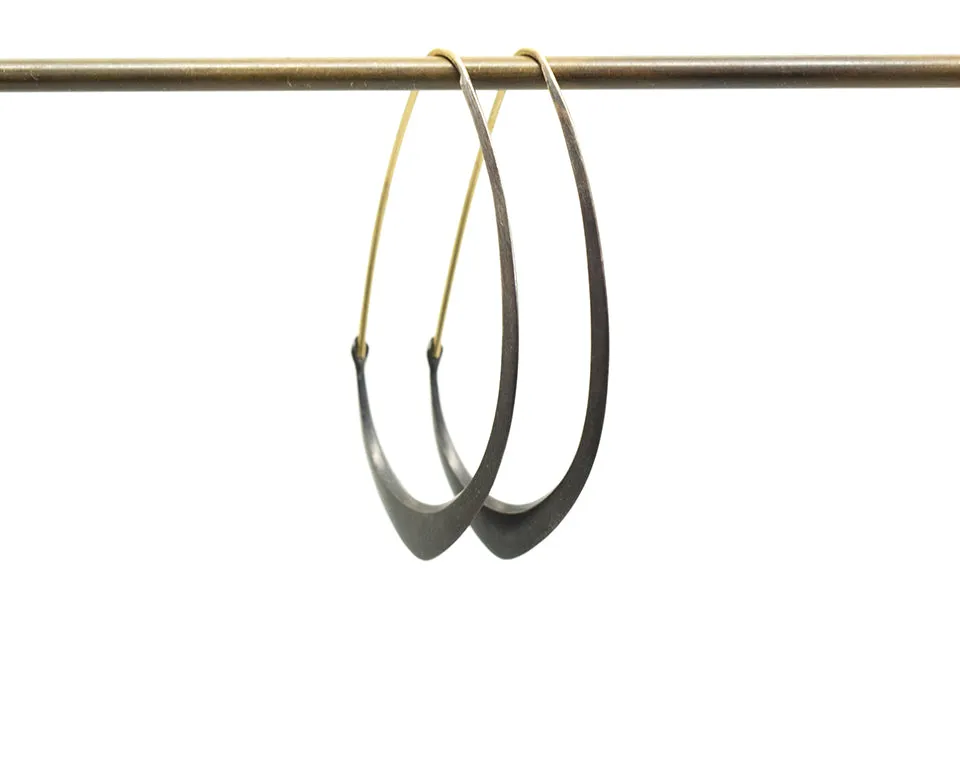 Medium Facet Hoops
