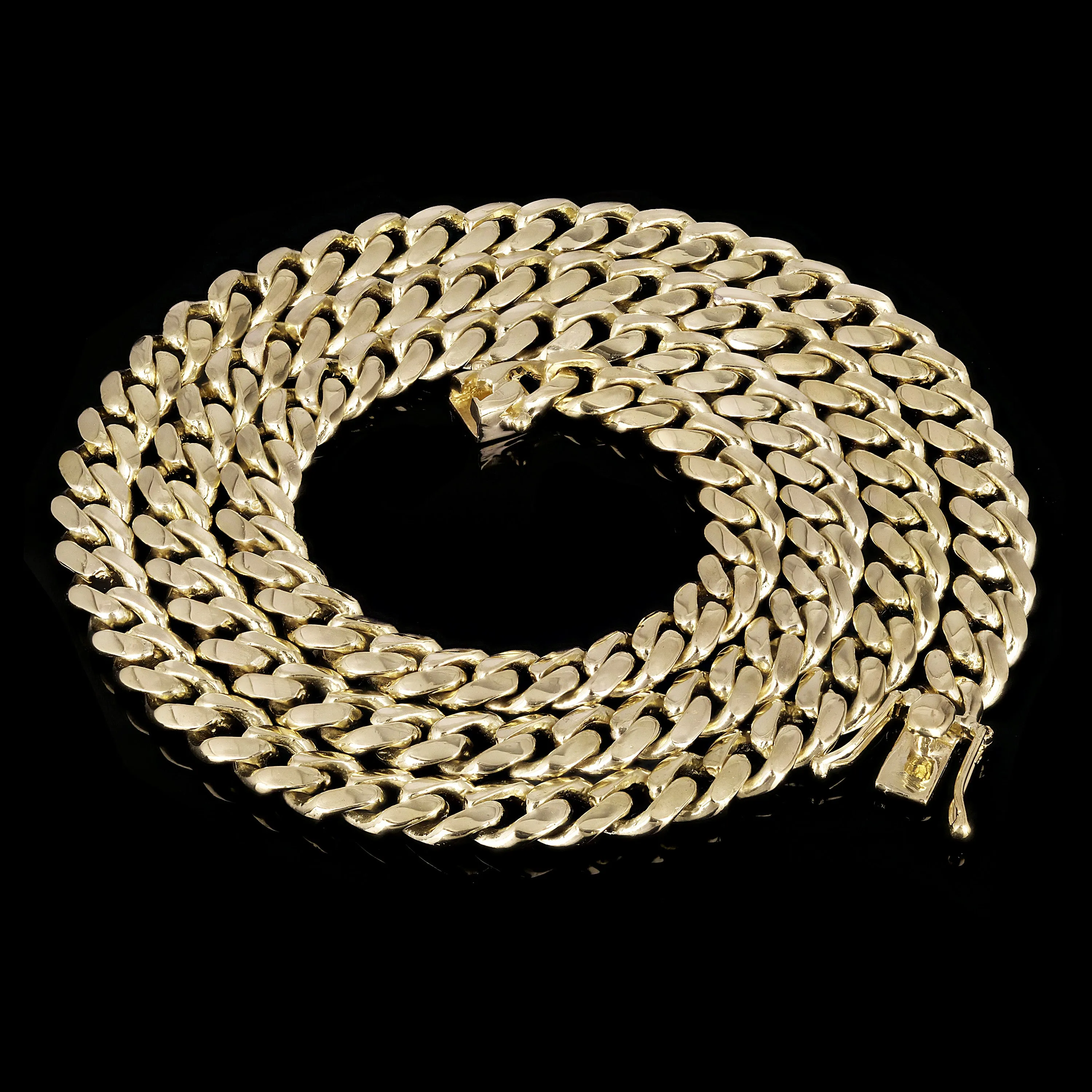 Men's 14k Yellow Gold Solid Miami Cuban Link Bracelet 7" 8mm 28.5 grams