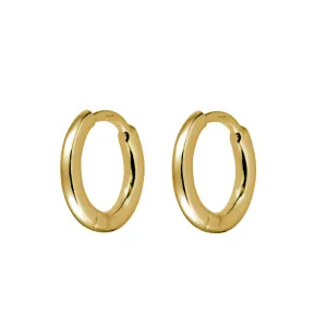 Micro Round Huggie 14K Gold