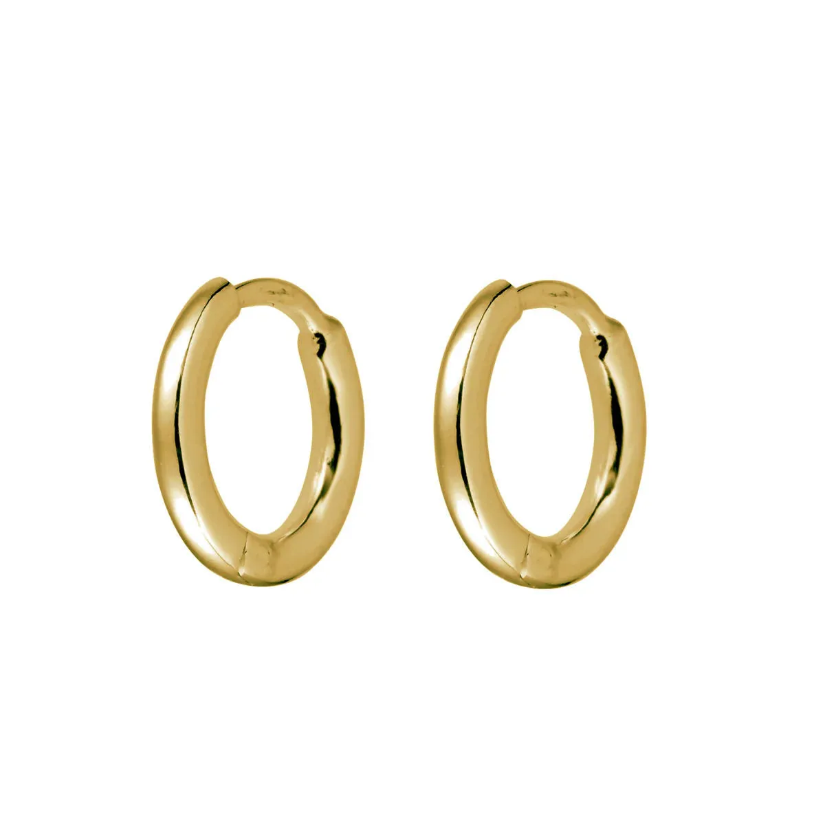 Micro Round Huggie 14K Gold
