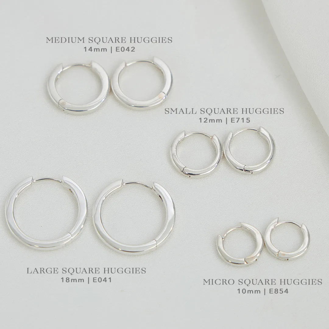 Micro Square Huggie