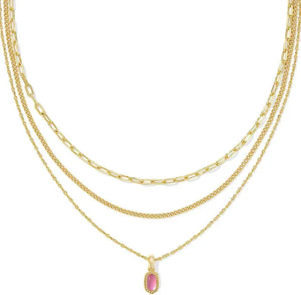 Mini Elisa Gold Triple Strand Necklace
