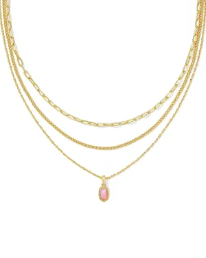 Mini Elisa Gold Triple Strand Necklace