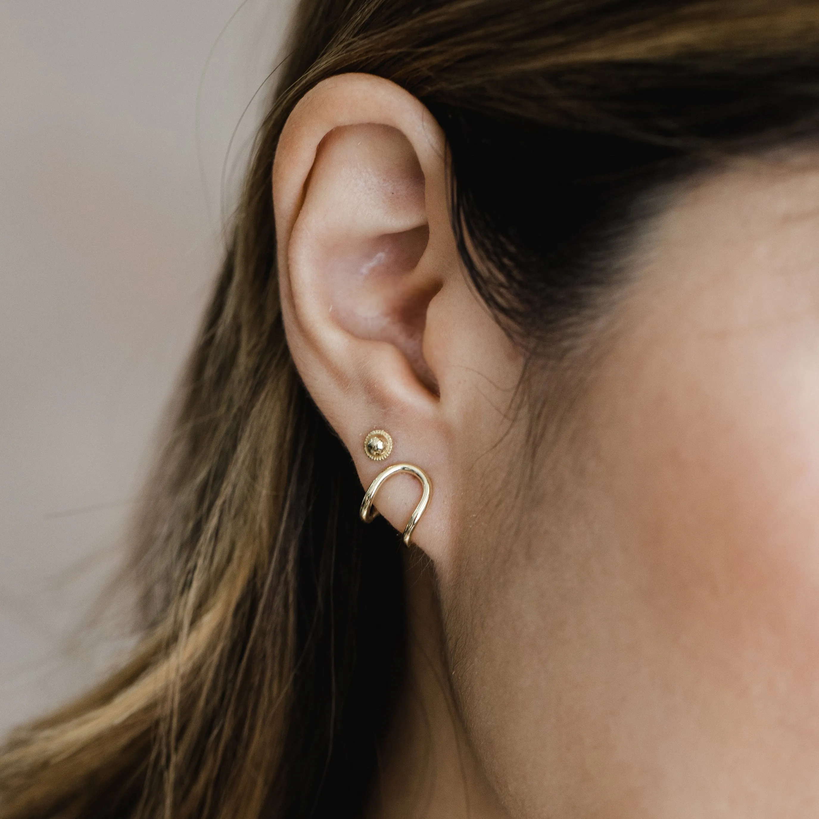 Mini Half Dome Earrings
