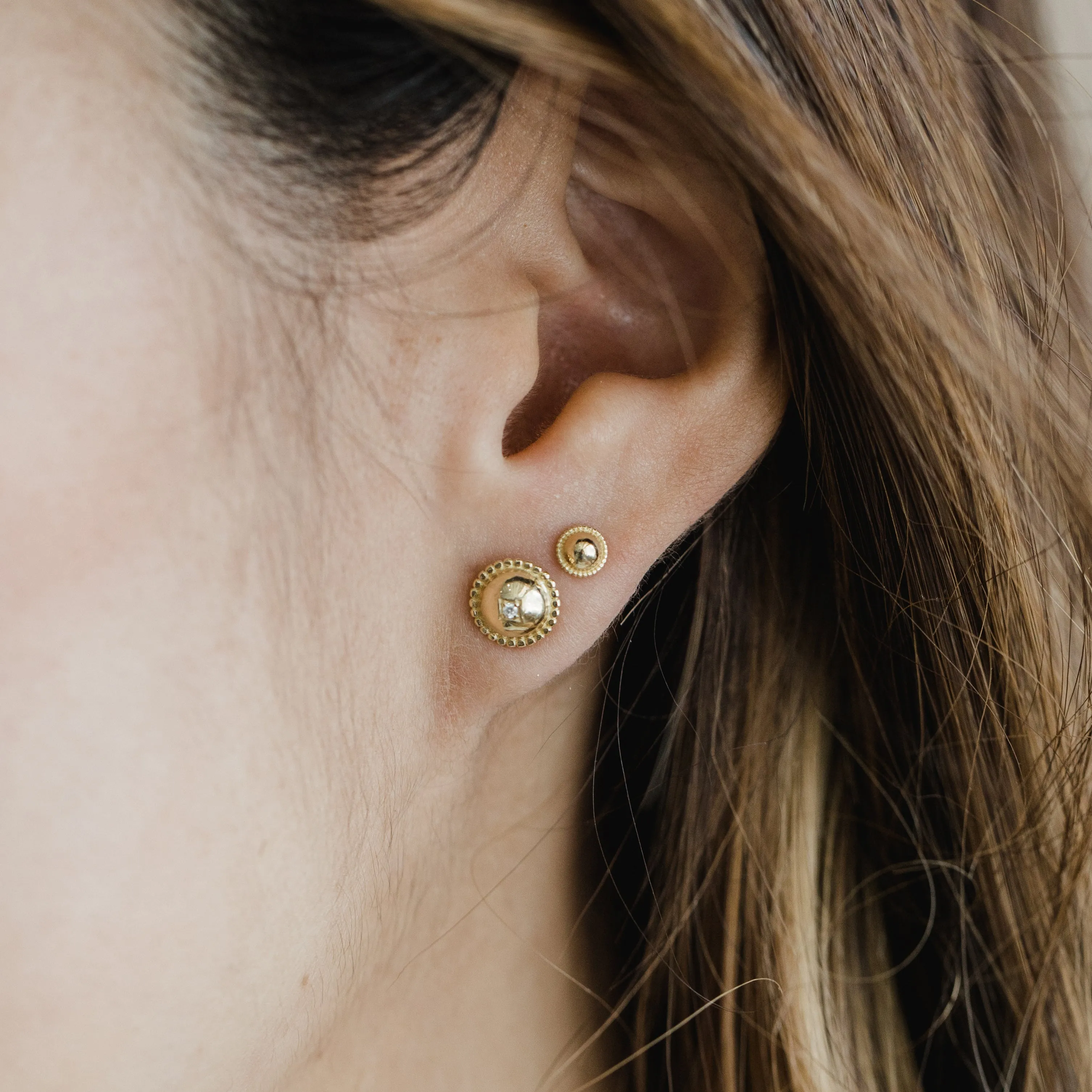 Mini Half Dome Earrings