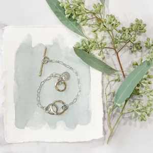 Mini Interlocking Bracelet - Mixed Metals