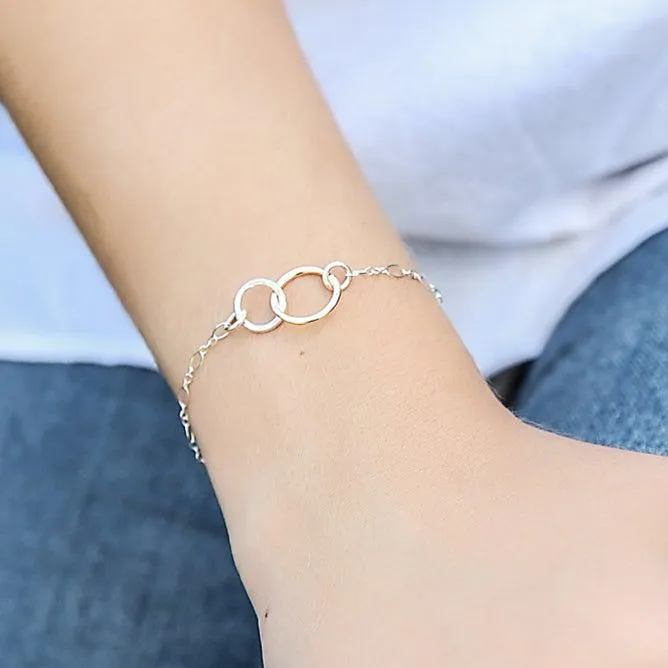 Mini Interlocking Bracelet - Mixed Metals