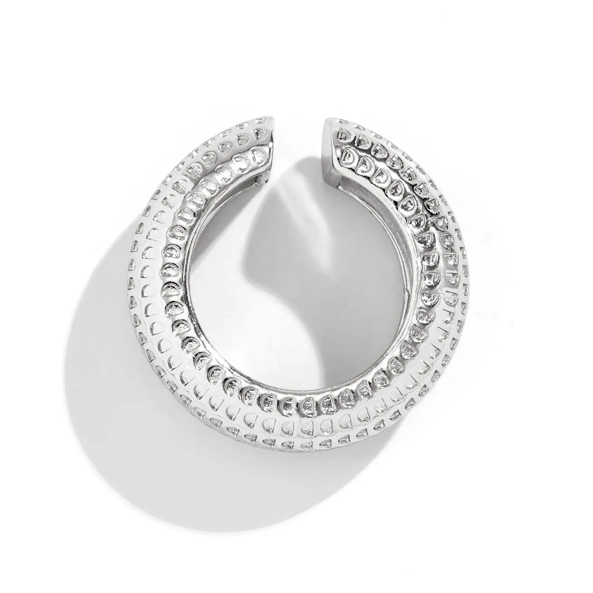 Minimalist Gold Silver Plated Pattern C Shaped Ear Cuff Earrings