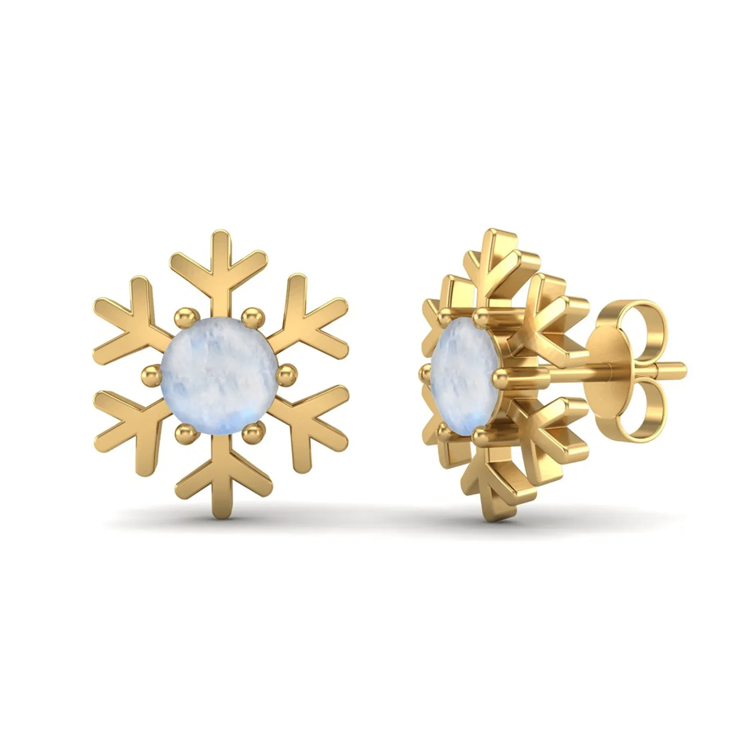 Minimalist Moonstone Gemstone Earrings 925 Sterling Silver Stud Earring Dainty Engagement Earrings