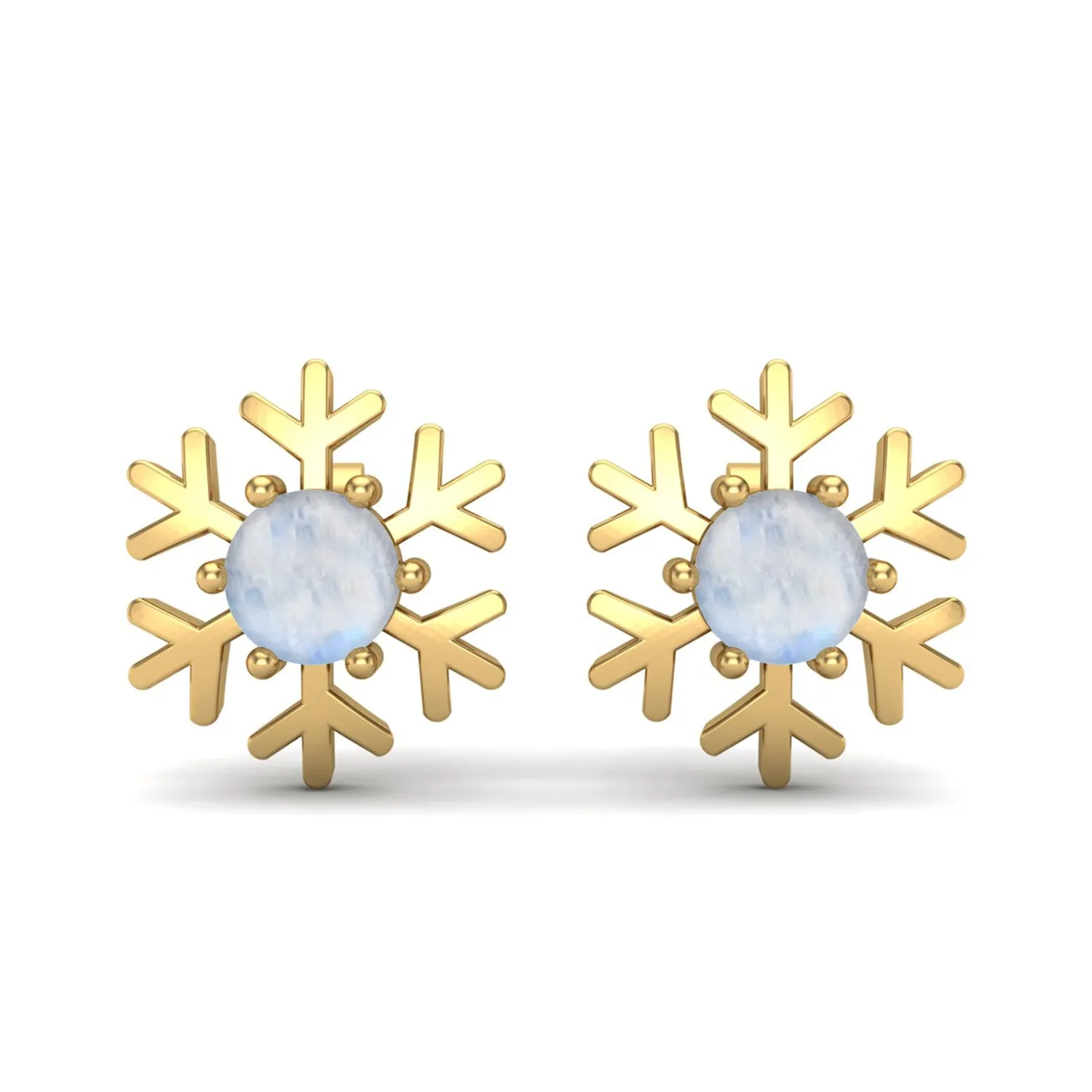 Minimalist Moonstone Gemstone Earrings 925 Sterling Silver Stud Earring Dainty Engagement Earrings