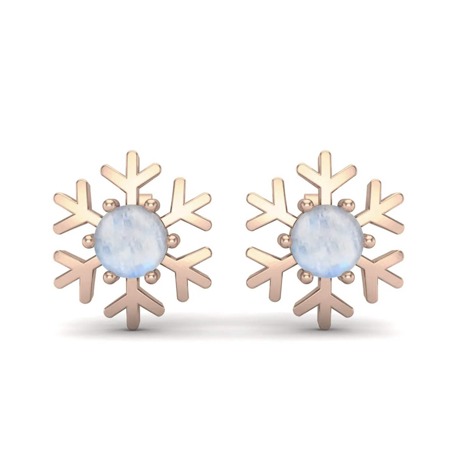 Minimalist Moonstone Gemstone Earrings 925 Sterling Silver Stud Earring Dainty Engagement Earrings