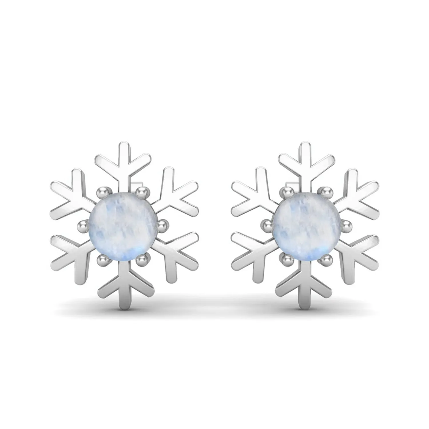 Minimalist Moonstone Gemstone Earrings 925 Sterling Silver Stud Earring Dainty Engagement Earrings