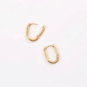 MINIMALIST OBLONG HOOP EARRINGS