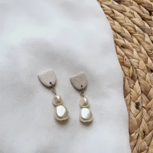 Minimalist Pearl Drop Earrings