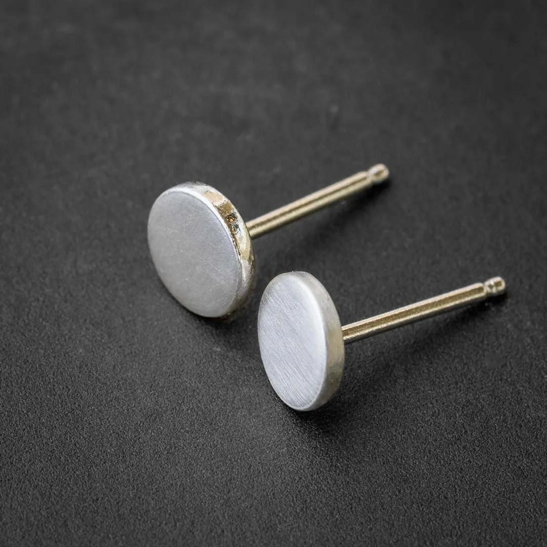 Minimalist Silver Dot Earrings