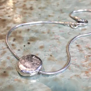 Minimalist Silver Nugget Necklace - Euphoric.