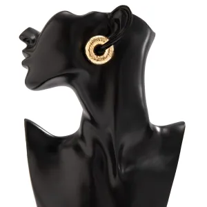 Minimalist Textured C Shaped Ear Cuff Earrings