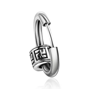 Minimalist Titanium Steel Teardrop Mens Hoop Earrings