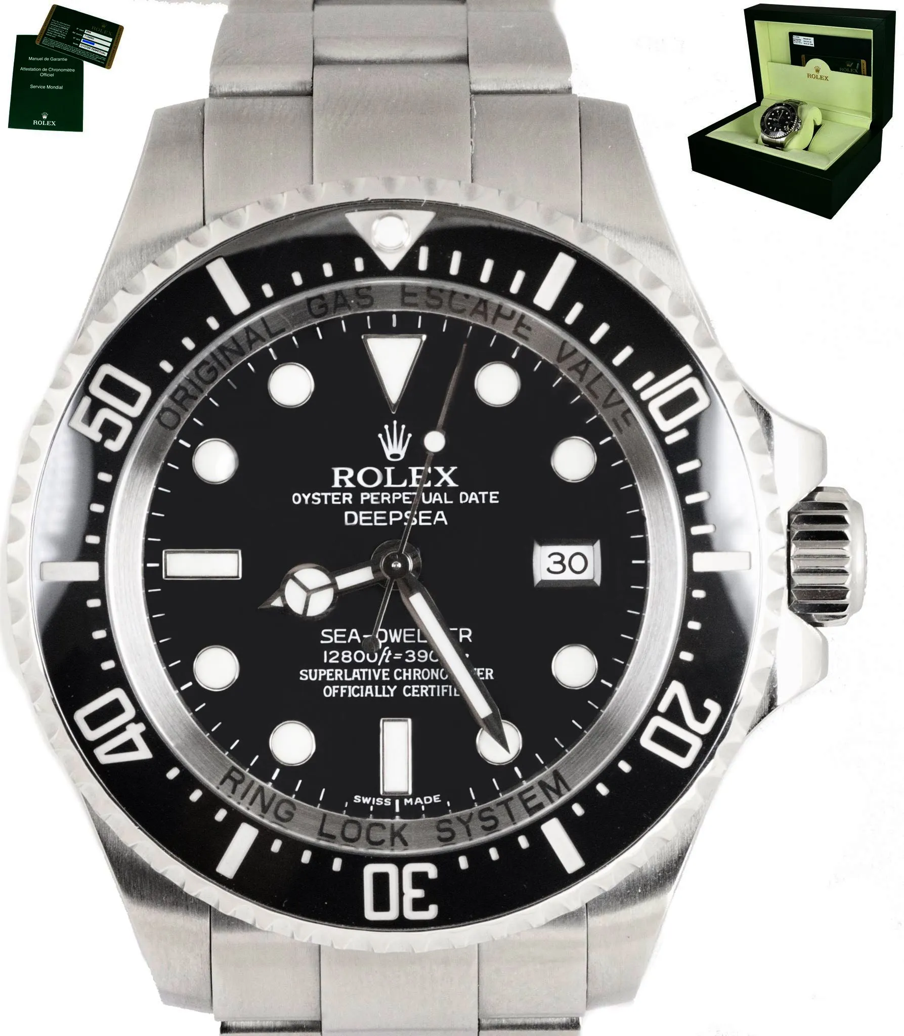 MINT 2010 Rolex Sea-Dweller Deepsea 116660 Stainless Steel 44mm Black Ceramic