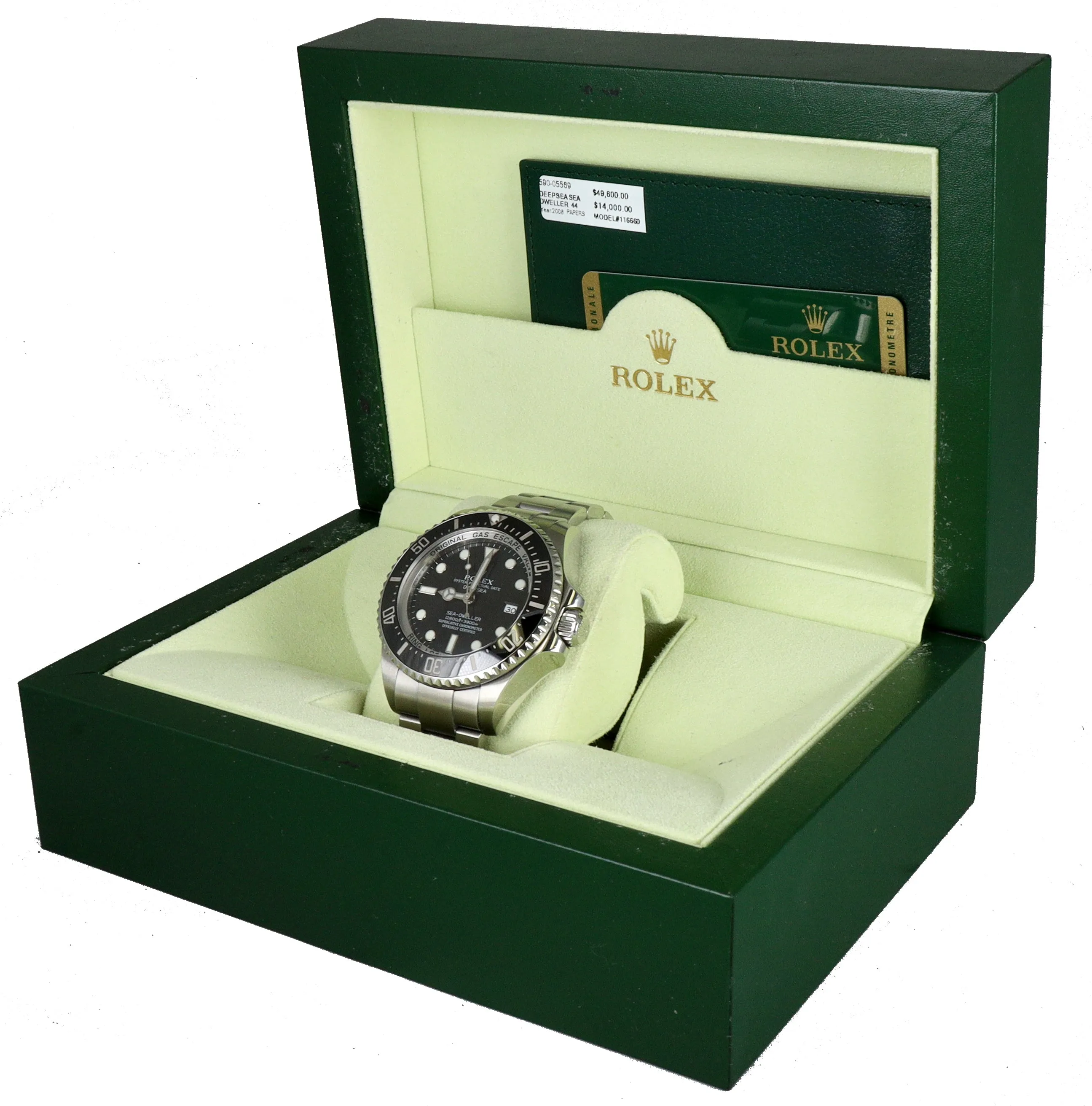 MINT 2010 Rolex Sea-Dweller Deepsea 116660 Stainless Steel 44mm Black Ceramic