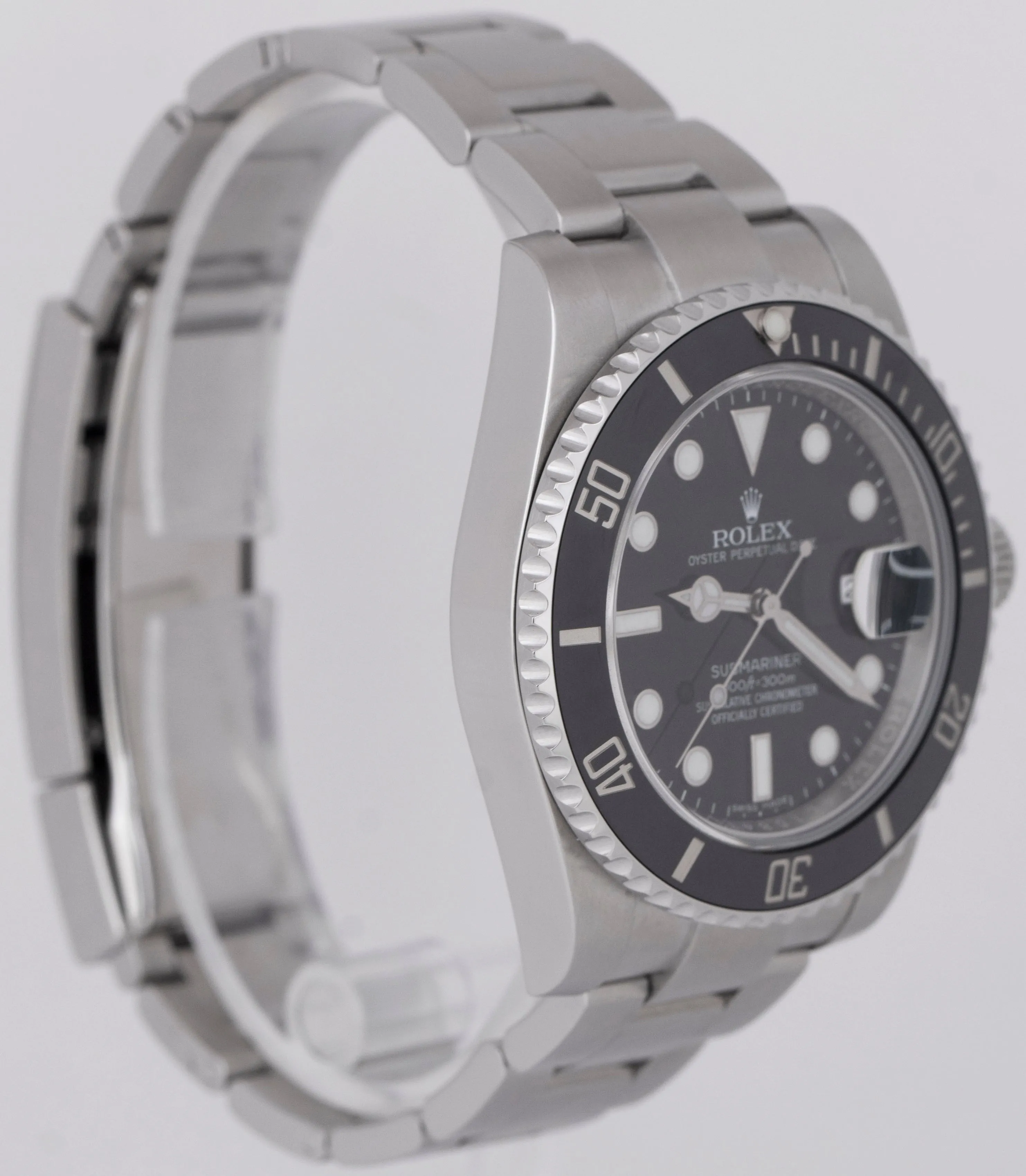 MINT 2016 PAPERS Rolex Submariner 40mm Black Ceramic Steel Watch 116610 LN B P
