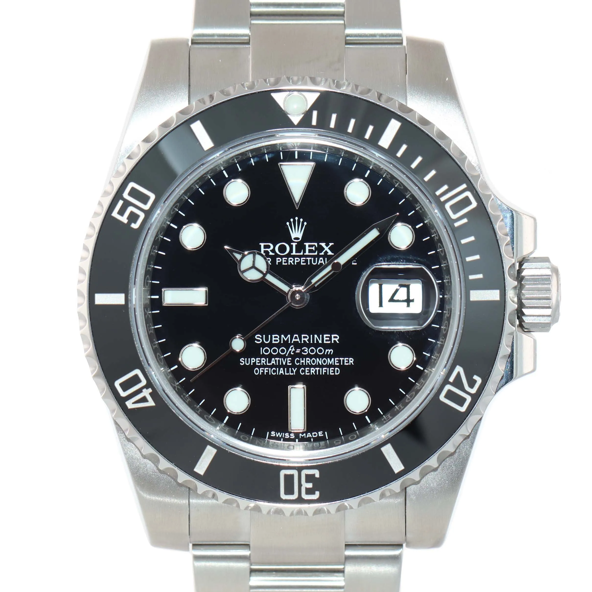 MINT 2018 Rolex Submariner Date 116610 Steel Black Dial Ceramic Bezel Watch Box