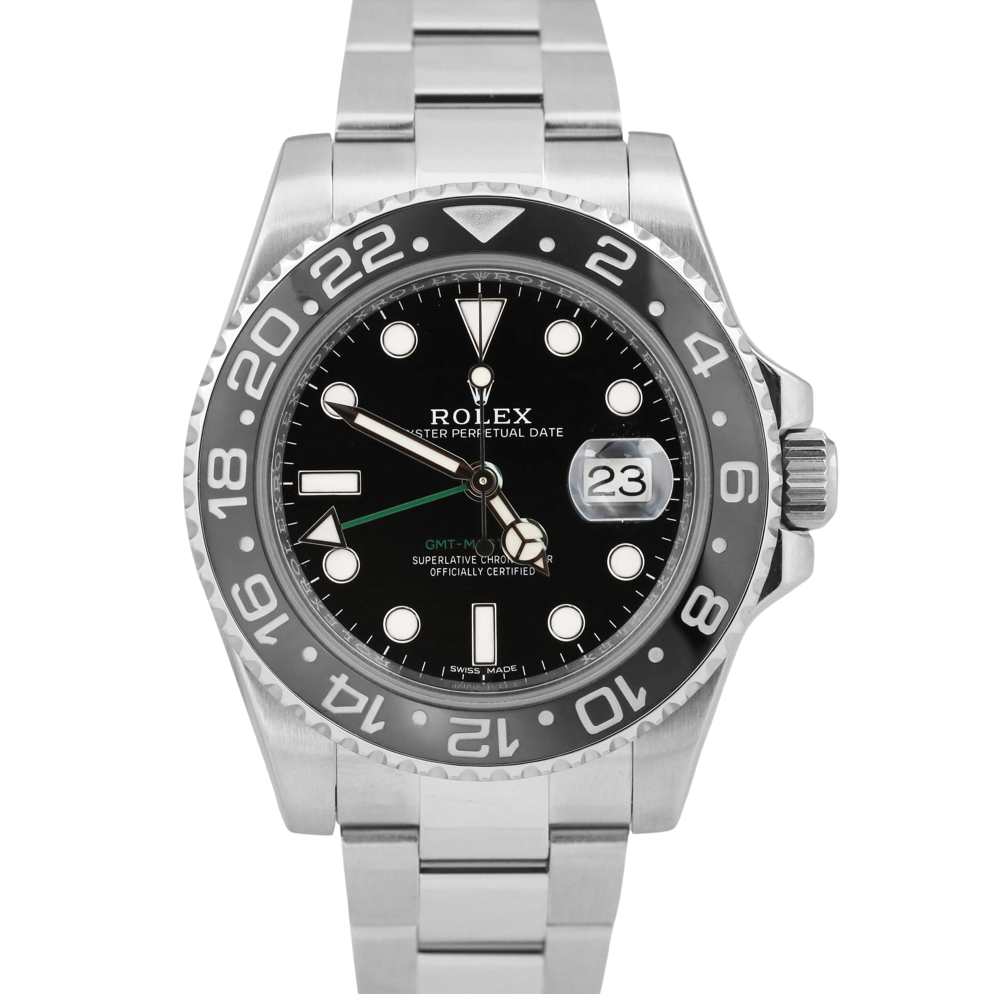 MINT 2019 PAPERS Rolex GMT-Master II BLACK Green Stainless 40mm 116710 LN BOX