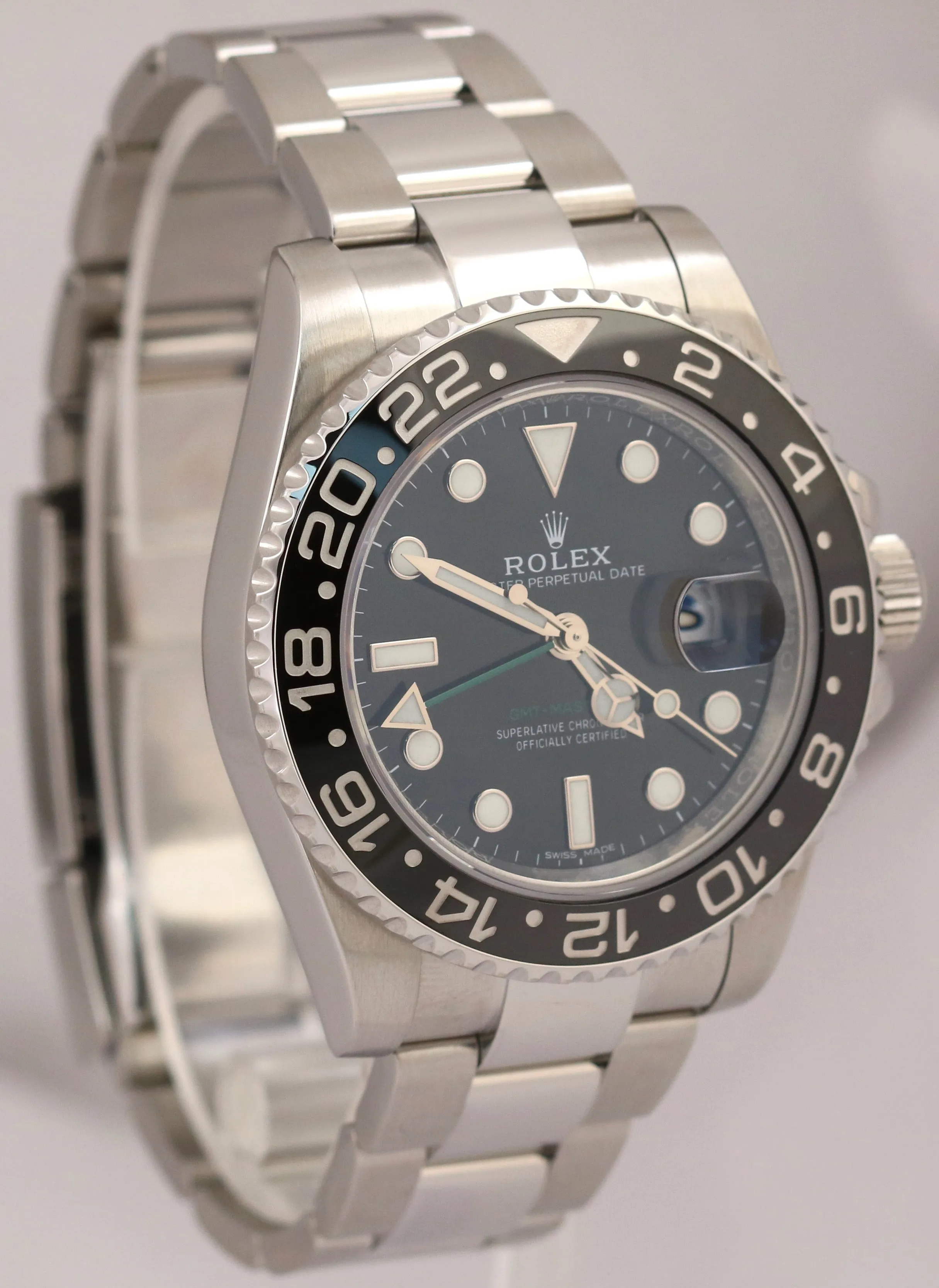 MINT 2019 PAPERS Rolex GMT-Master II BLACK Green Stainless 40mm 116710 LN BOX